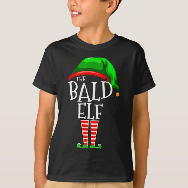 The Bald Elf Family Matching Group Christmas Gift  T-Shirt (Vorderseite)