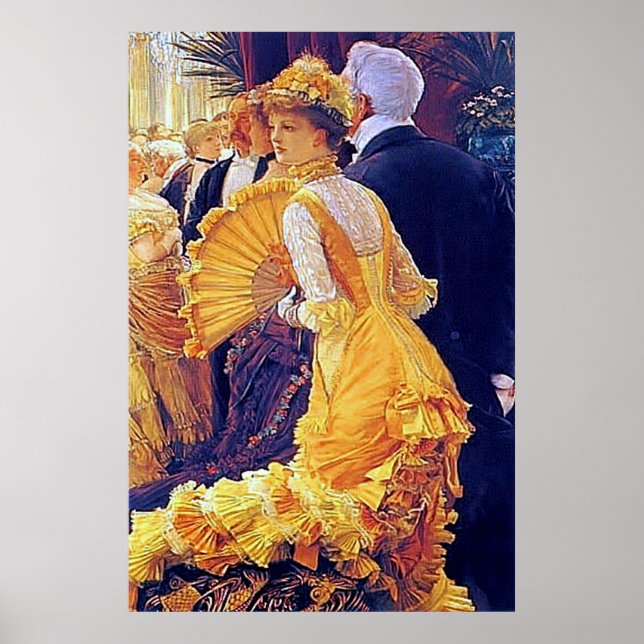 The Ball ~ James Tissot ~ Fine Art Canvas Print. Poster (Vorne)