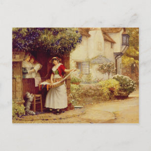 The Ballad Seller, 1902 (Öl an Bord) Postkarte