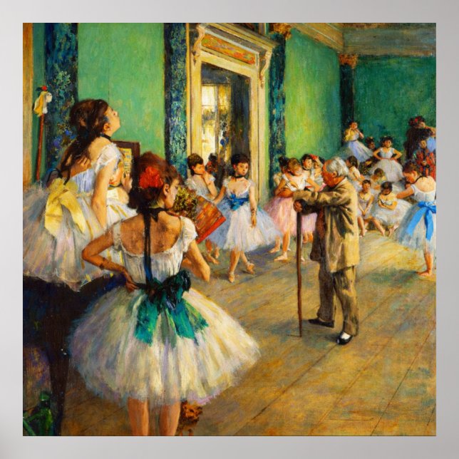 The Ballet Class by Edgar Degas Poster (Vorne)