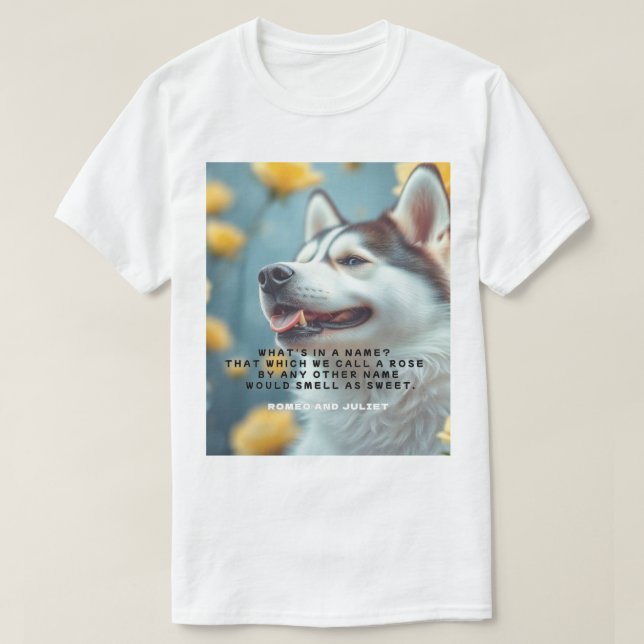 The Bard Tee Men’s Shakespeare Shirt– Roses (Design vorne)
