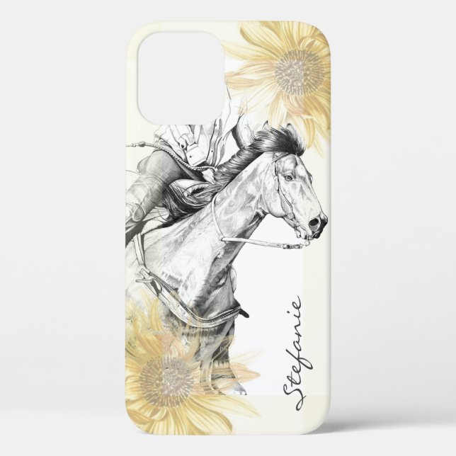 The Barrel Racer (Sonnenblumen) iPhone 12 Fall Case-Mate iPhone Hülle (Rückseite)