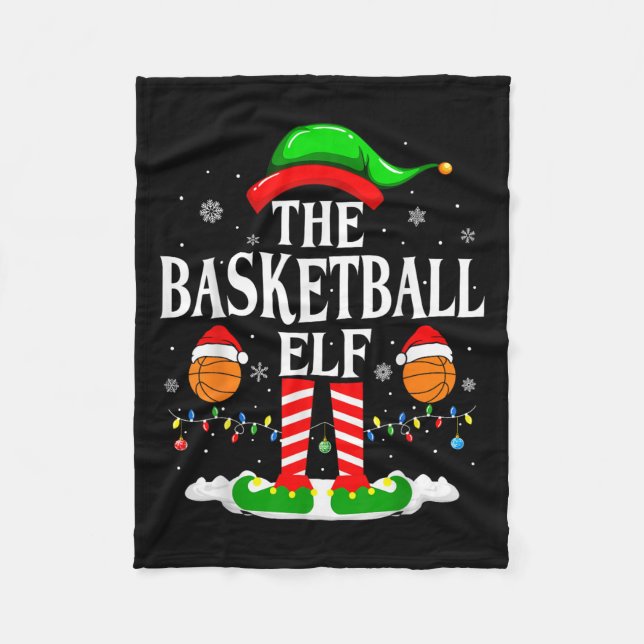 The Basketball Elf Bball Xmas Basketball Christmas Fleecedecke (Vorderseite)