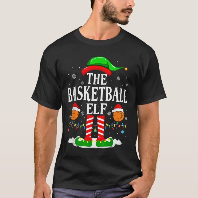 The Basketball Elf Bball Xmas Basketball Christmas T-Shirt (Vorderseite)
