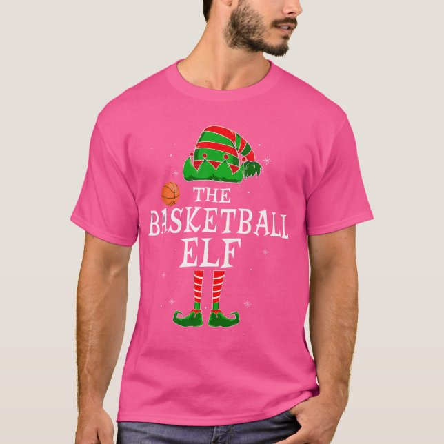 The Basketball Elf Group Matching Family Christmas T-Shirt (Vorderseite)