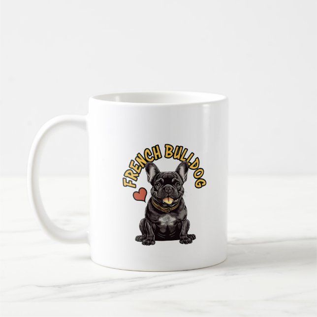 The "Bat-Eared" Philosopher: French Bulldog Kaffeetasse (Links)