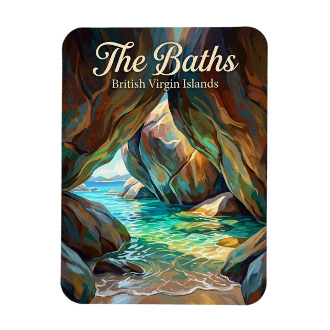 The Baths Britische Jungferninseln Magnet (Vertikal)