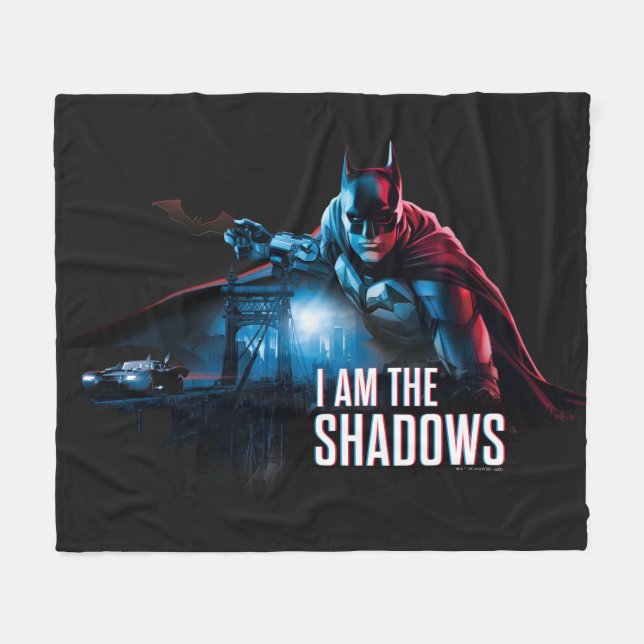 The Batman Character Graphic - Ich bin die Schatte Fleecedecke (Vorderseite (Horizontal))