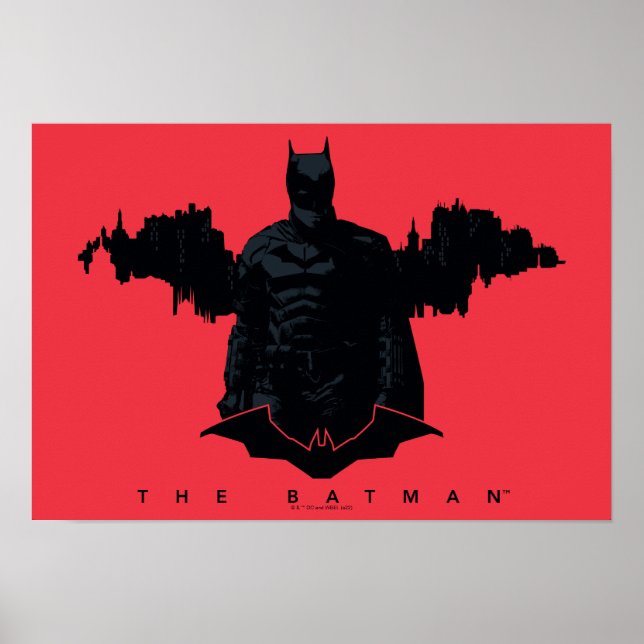 The Batman Gotham Silhouette Poster (Vorne)