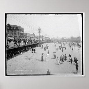 The Beach, Atlantic City, New Jersey, c1905 Poster