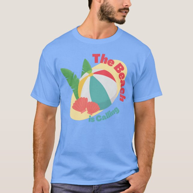 The Beach is Calling Volleyball Sports Saying boy  T-Shirt (Vorderseite)