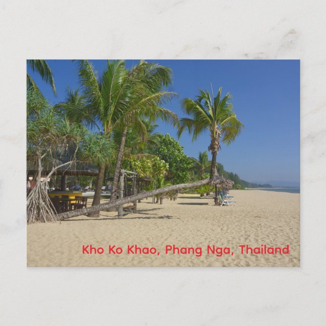 The Beach, Kho Ko Khao, Phang Nga Postcard Postkarte (Vorderseite)