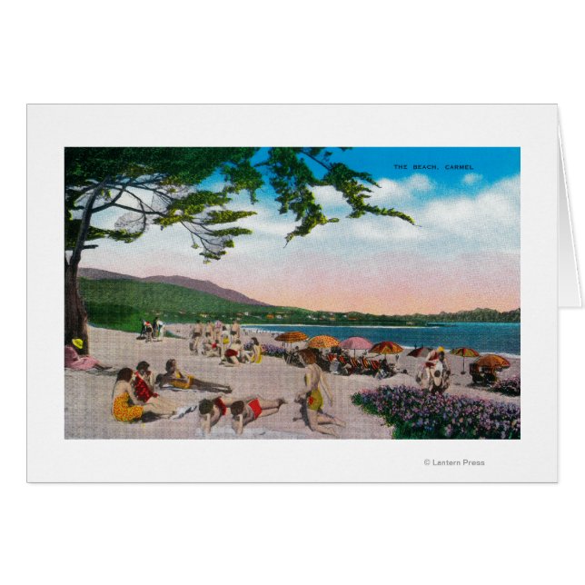The Beach Scene at Carmel, Kalifornien (Vorderseite (Horizontal))
