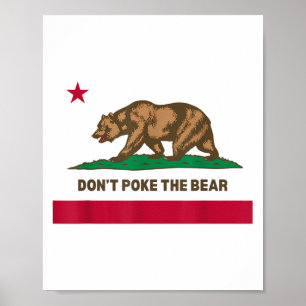 The Bear California Republic Design nicht gestopft Poster