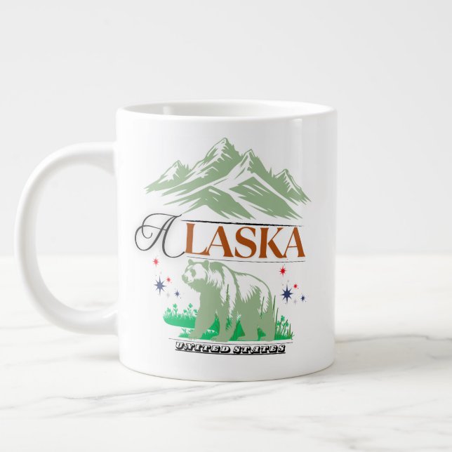 The Bear of Alaska – Adventure Coffee Mug Jumbo-Tasse (Links)