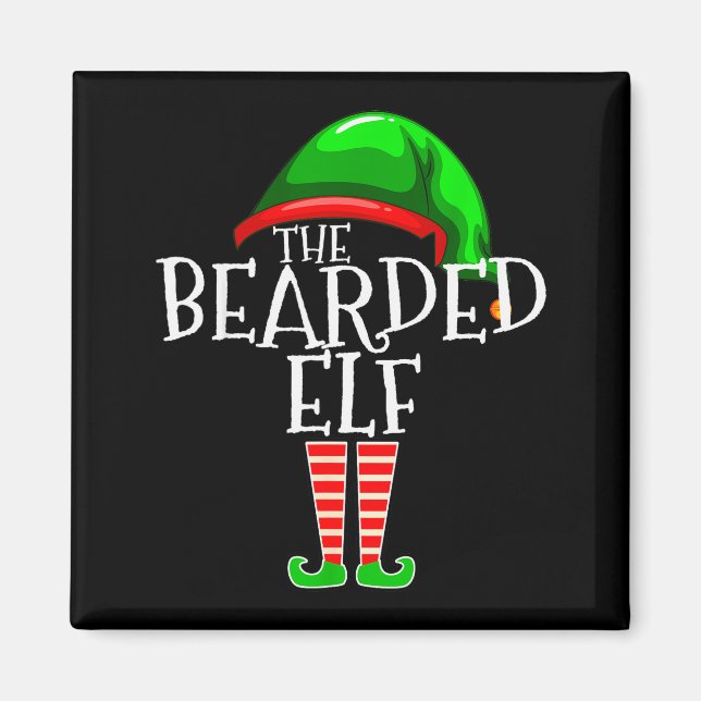 The Bearded Elf Family Matching Group Christmas Be Magnet (Vorne)