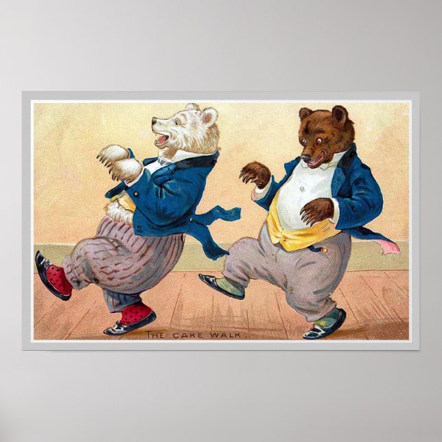 "The Bears' Cakewalk" Vintag Poster (Vorne)
