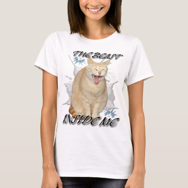 The Beast Inside Me funny meme cat shirt (Vorderseite)