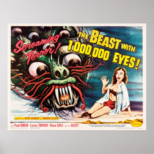 The Beast with a Million Eyes 1955 Old Film Poster (Vorne)