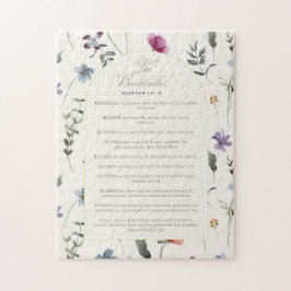 The Beatitudes Matthew 5:3–12 Floral Scripture Puzzle