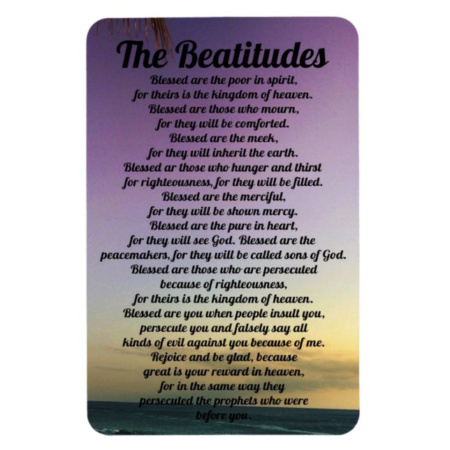 The Beatitudes Refrigerator Magnet (Vertikal)