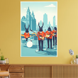 The Beatles parody Leinwanddruck