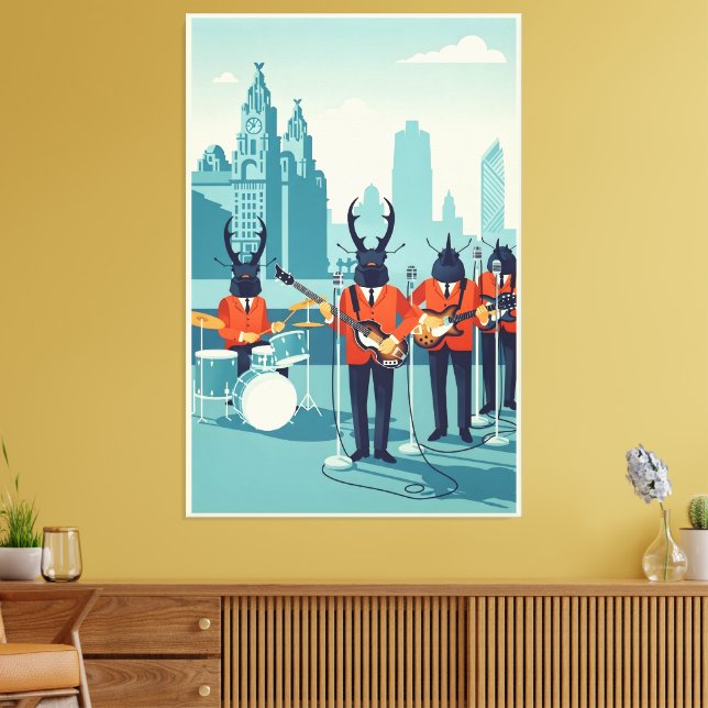 The Beatles parody Leinwanddruck (Insitu (Wohnzimmer))