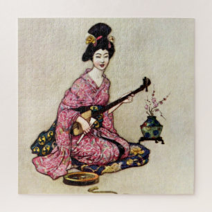 „The Beautiful Dancer of Yedo“ von Warwick Goble Puzzle