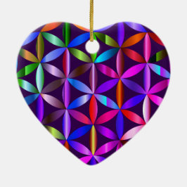 The Beautiful Flower of Life Valentines Day Tree  Keramik Ornament