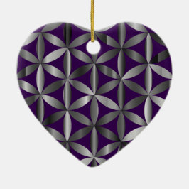 The Beautiful Flower of Life Valentines Day Tree  Keramik Ornament