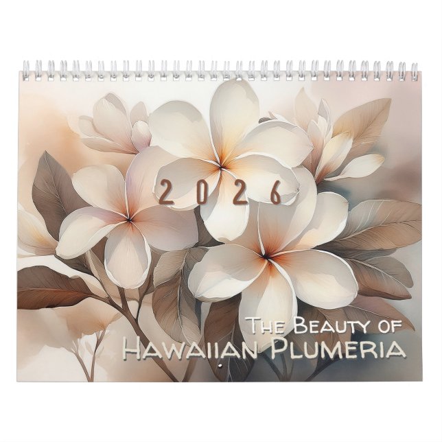 The Beauty of Hawaiian Plumeria Medium Calendar Kalender (Titelbild)
