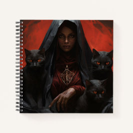 The Beauty of the Woman and Her Cats Notizbuch