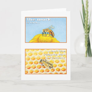The Bee Greeting Card Psalm 29:11 Karte