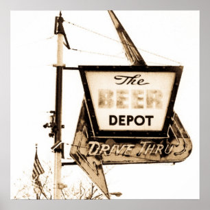 The Beer Depot Vintage Ann Arbor, Michigan Poster