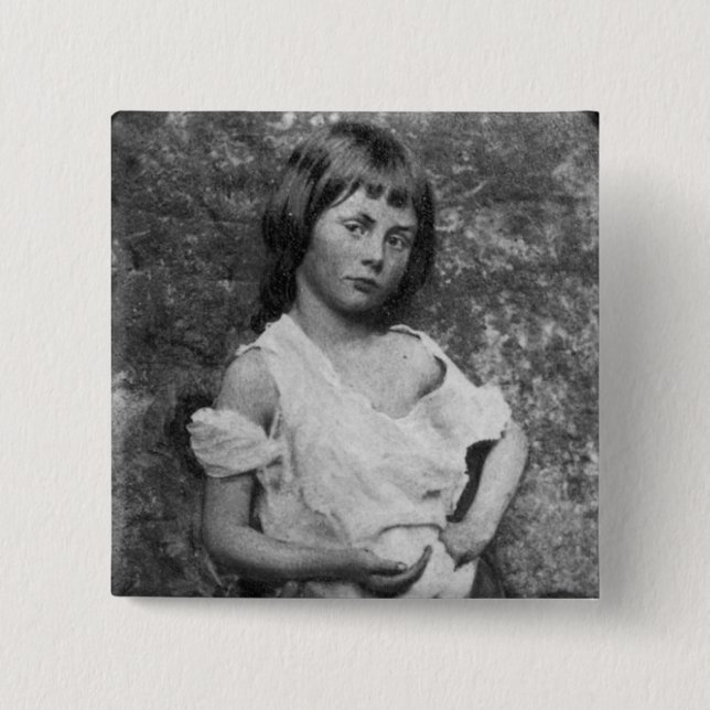 The Beggar Maid / Alice Liddell ~ 1859 Button (Vorderseite)