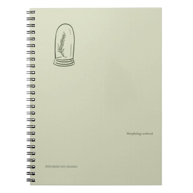 The Bell Jar- Botanists Pause- Minimal Notizblock (Vorderseite)