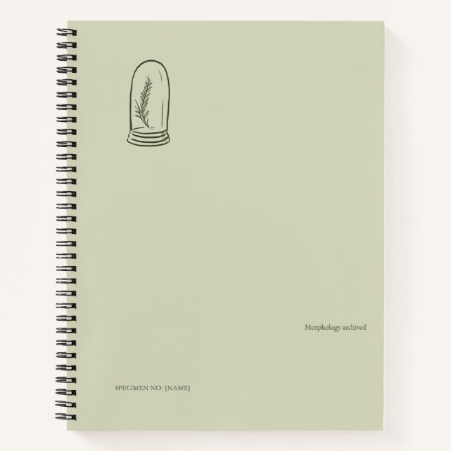 The Bell Jar- Botanists Pause- Minimal Notizbuch (Vorderseite)