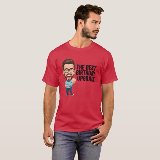 The Best Birthday Upgrade Dad with Glasses T-Shirt (Vorne ganz)