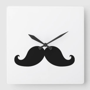 THE BEST BLACK MUSTACHE QUADRATISCHE WANDUHR
