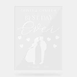The Best Day Ever Personalized Wedding Acrylschild