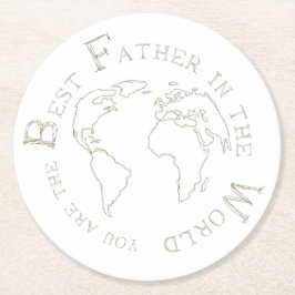 The best father in the world runder pappuntersetzer