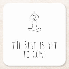 The Best is yet to come Rechteckiger Pappuntersetzer
