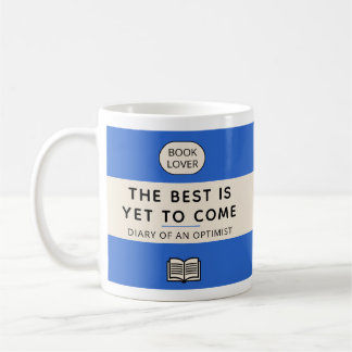 The Best Is Yet To Come Retro Paperback Cover Blue Kaffeetasse