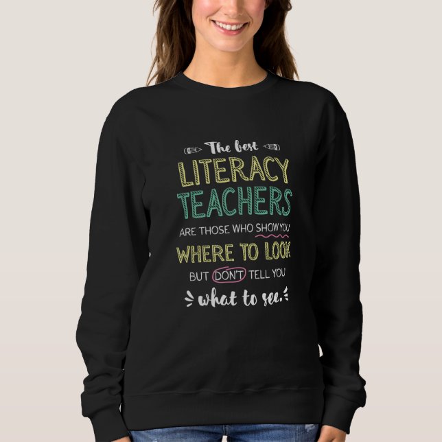 The best Literacy Teachers Show Where To Look Funn Sweatshirt (Vorderseite)