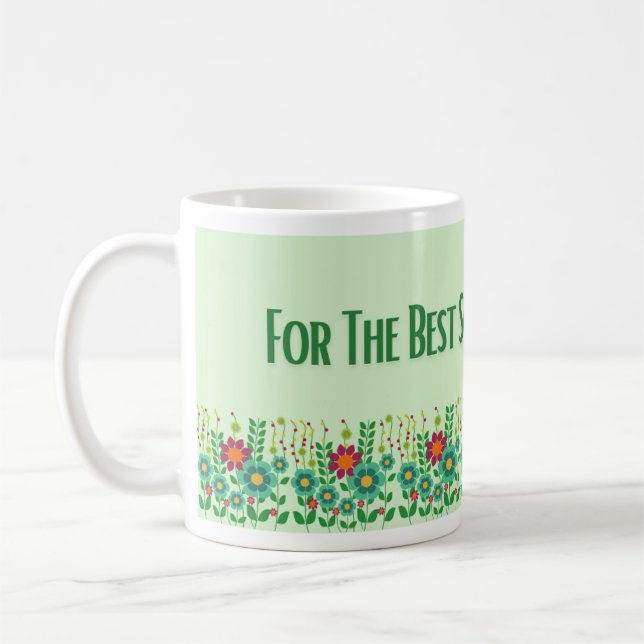 The best Nurse - Floral design Kaffeetasse (Links)