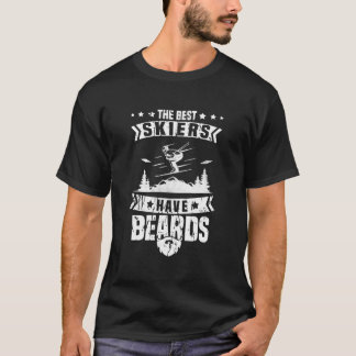The Best Skiers Have Beards Skier Ski Mountains Sk T-Shirt