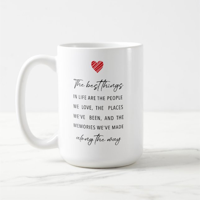 The Best Things in Life | Heartfelt Festive  Kaffeetasse (Links)