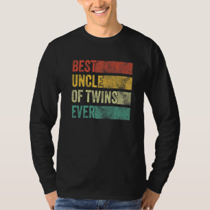The Best Uncle of Twins Pregnancy Announcement Fun T-Shirt