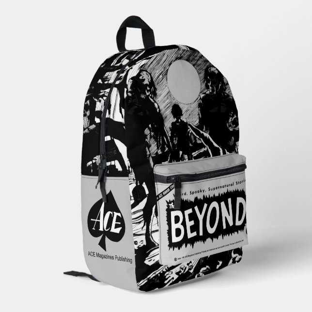 'The BEYOND' Horror-Comic-Rucksack Bedruckter Rucksack (Rückseitige Ecke links)