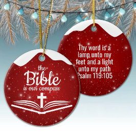 The Bible is our Compass Bible Verse Festive  ⛪️🎄 Keramik Ornament